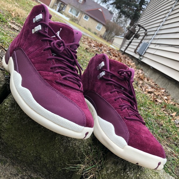 Jordan 12’s (maroon and cream) Barley Worn - Picture 1 of 4